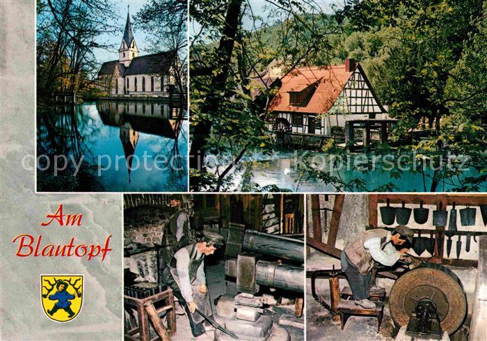 Blaubeuren Blautopf und historische Hammerschmiede