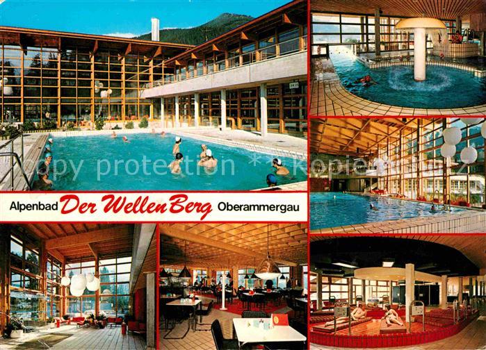 OBERAMMERGAU Bayern Alpenbad Der WellenBerg Schwimmbecken Restaurant