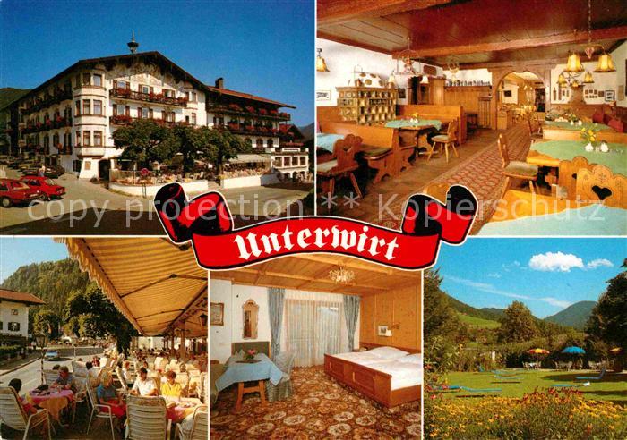 Reit Winkl Hotel Gasthof Unterwirt Gastraum Terrasse Zimmer