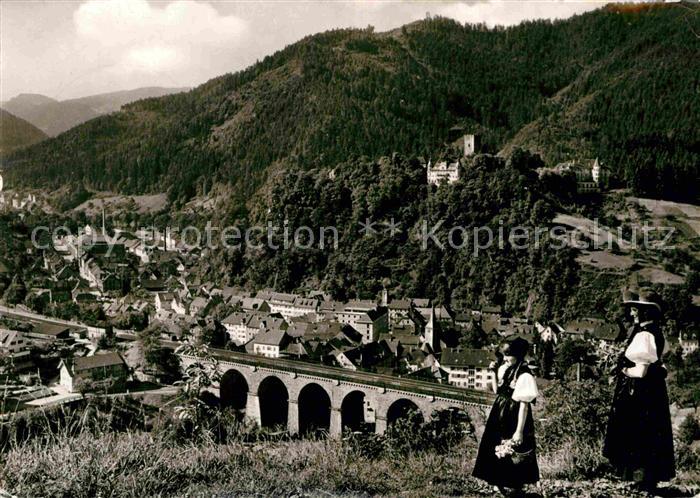 Hornberg Schwarzwald Schwarzwaldbahn Viadukt Trachten