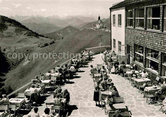 Rottach-Egern Wallbergbahn Berggaststaette Wallbergkapelle