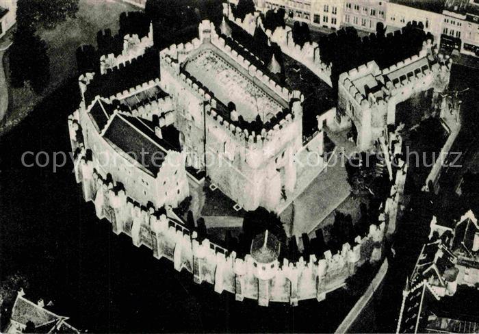 Gent Gand Flandre Zicht op Gravensteen Fliegeraufnahme