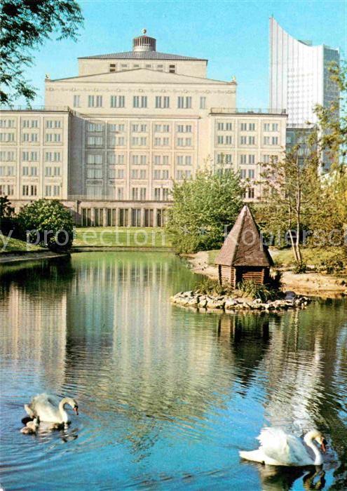 LEIPZIG Sachsen Oper mit Schwanenteich
