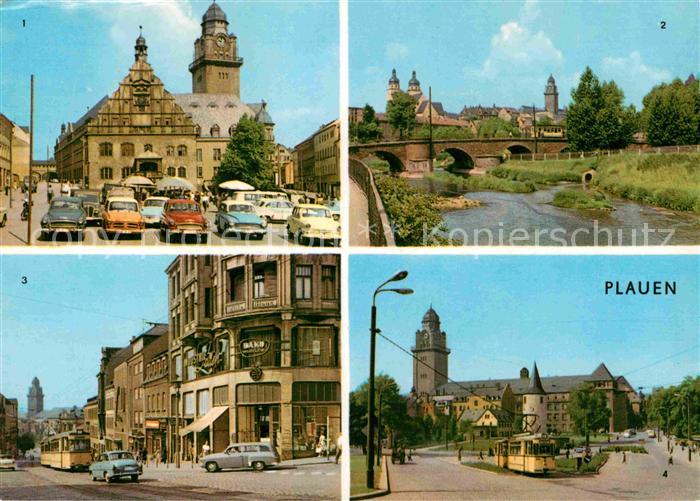 Plauen Vogtland Altmarkt Dr Kuelz Bruecke Bahnhofstr Otto Grotewohl Platz