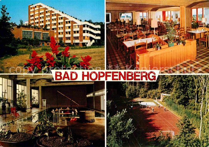 Bad Hopfenberg Weserland Klinik Gastraum Foyer Sportplatz