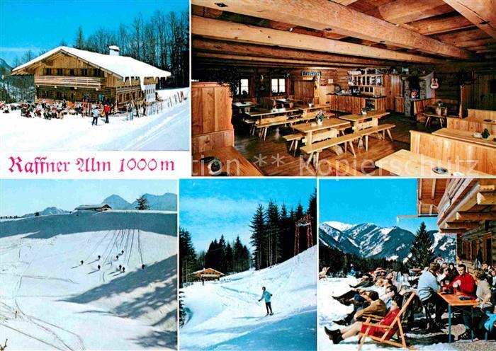 Ruhpolding Bayern Raffner Alm Gastraum Skilifte Terrasse