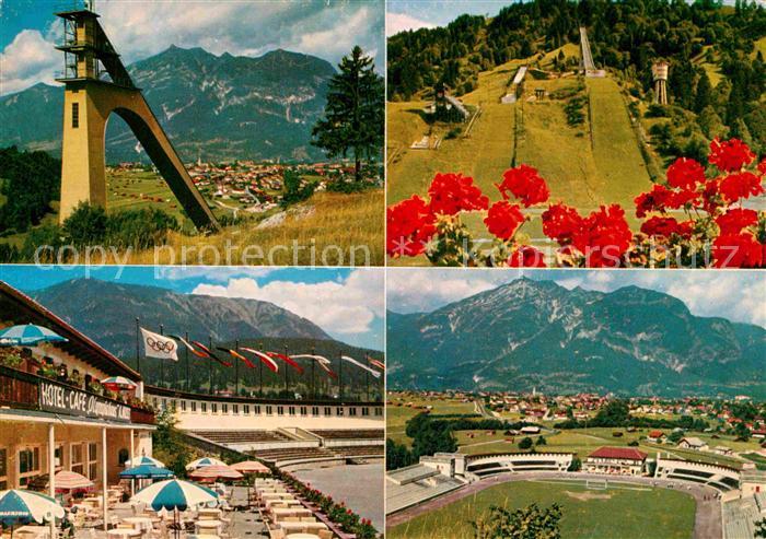 GARMISCH-PARTENKIRCHEN Bayern Cafe Restaurant Hotel Olympiahaus Skistadion Sprun