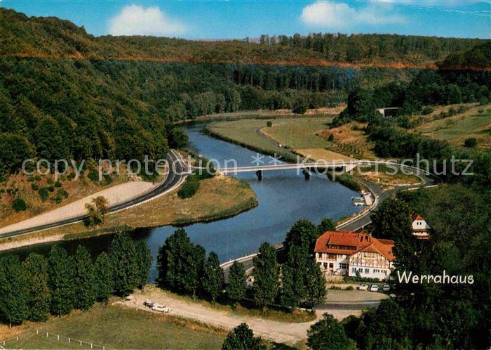 Hann. Muenden Fliegeraufnahme Werrahotel Restaurant