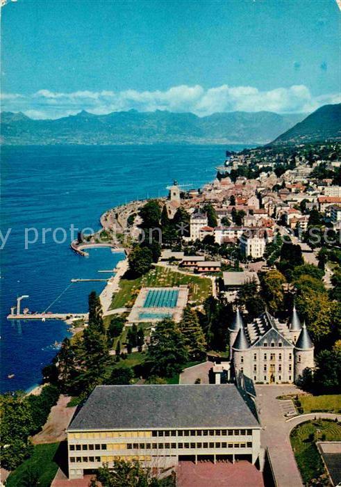 Evian-les-Bains Haute Savoie Fliegeraufnahme