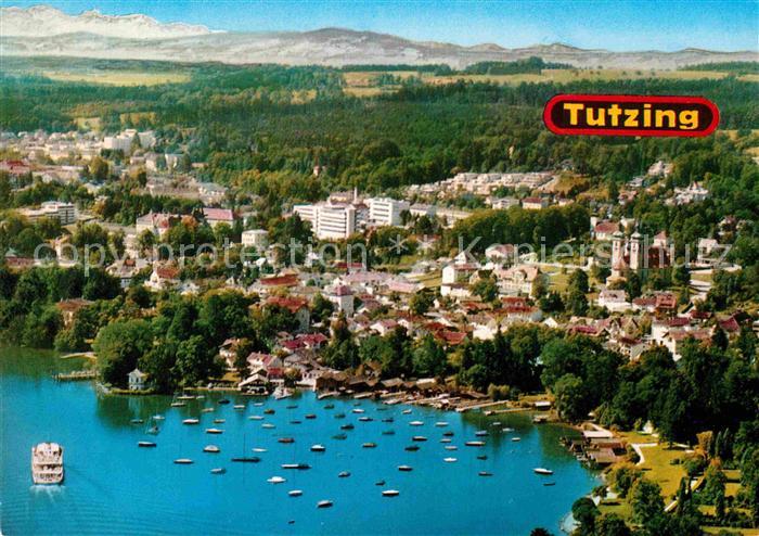 Tutzing Fliegeraufnahme am Starnberger See