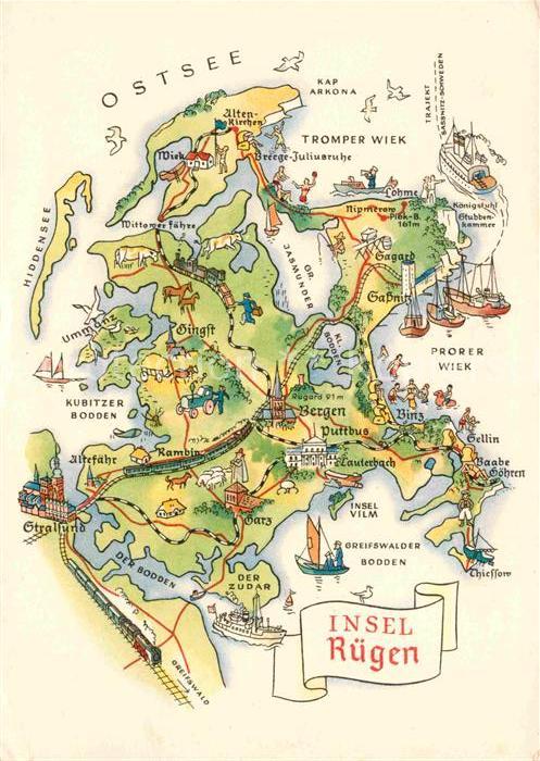 Insel Ruegen Lagekarte