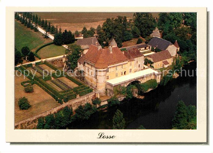 Thonac Chateau de Losse Fliegeraufnahme