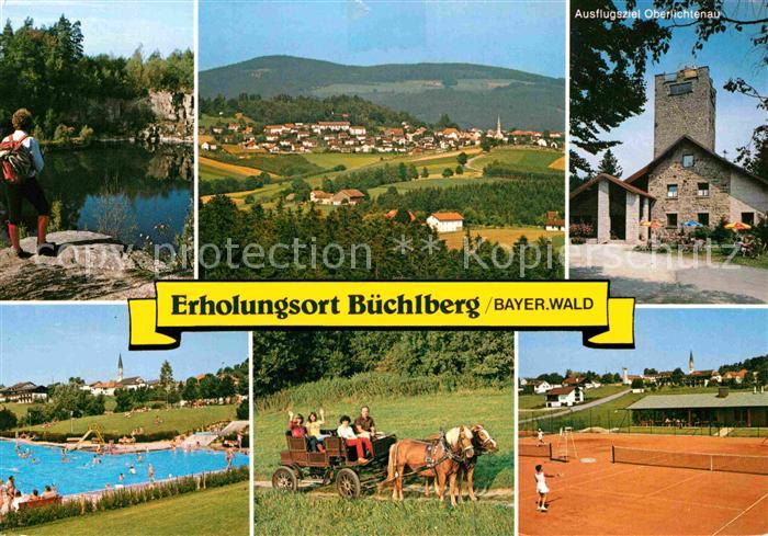 Buechlberg Wandern Panorama Oberlichtenau Strandbad Pferdekutsche Tennisplatz