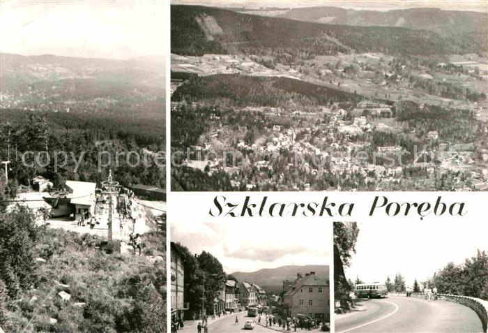 Szklarska Poreba Stacja przesiadkowa na Szrenice Widok ogolny Ulica Jednosci Nar