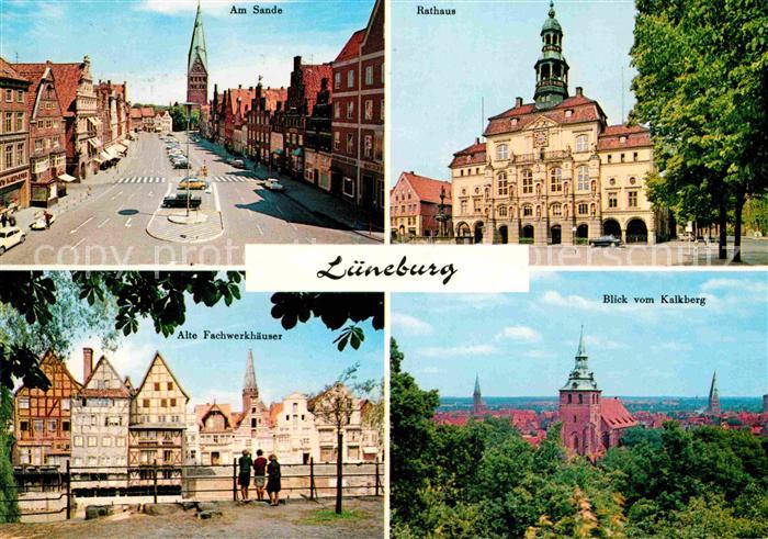 LueNEBURG  CITY Am Sande Rathaus Alte Fachwerkhaeuser Blick vom Kalkberg
