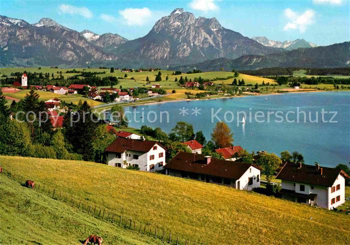Hopfen See mit Straussberg Saeuling und Tiroler Alpen