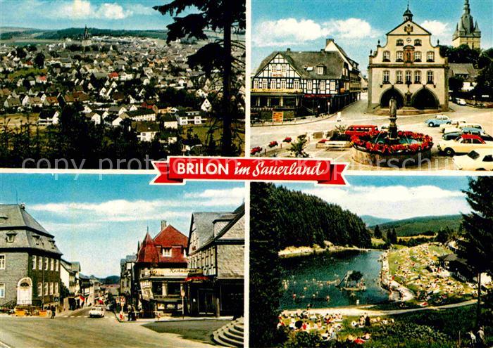 Brilon Hochsauerlandkreis NRW Panorama Marktplatz Badestrand