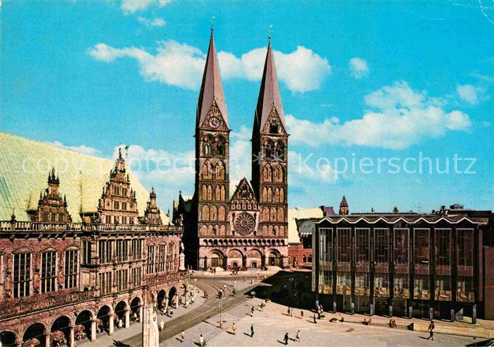 BREMEN  CITY Rathaus Dom und Haus der Buergerschaft