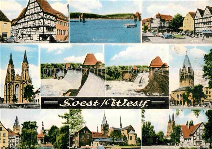 Soest Arnsberg Freiligrathaus Moehnetalsperre ueberlauf Wiesenkirche Durchbruch