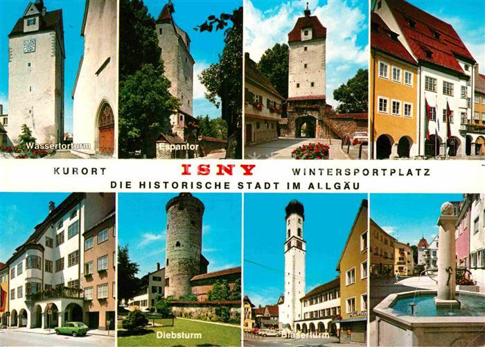 Isny Allgaeu Wassertorturm Espantor Diebsturm Blaeserturm Brunnen