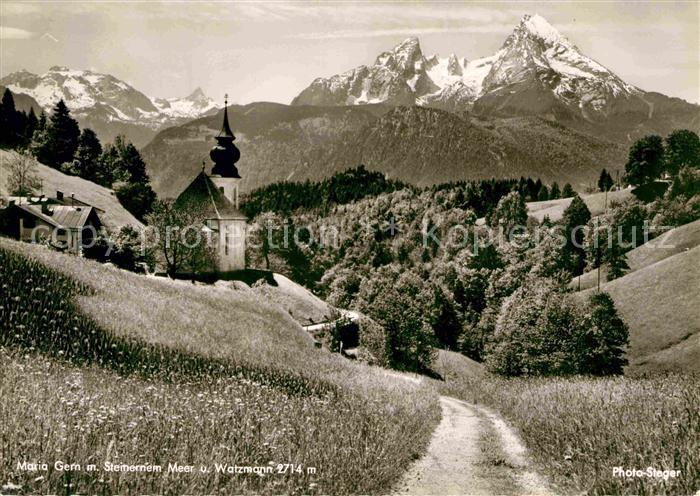 Maria Gern mit Steinernem Meer und Watzmann