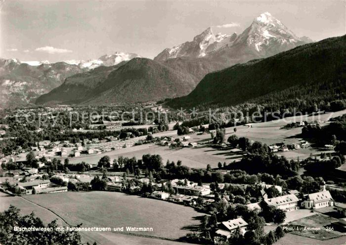 Bischofswiesen mit Funtenseetauern und Watzmann