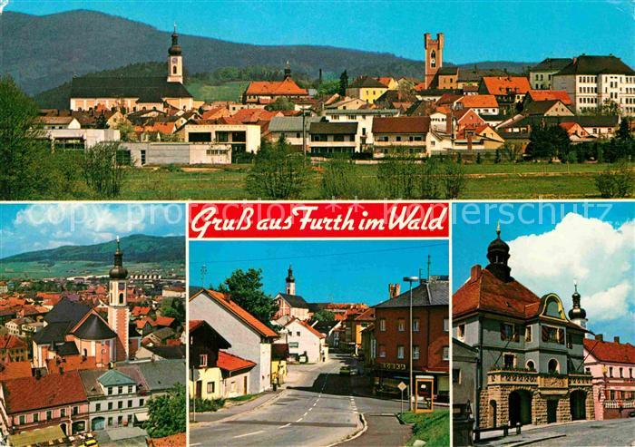 Furth Wald Panorama Kirche Strassenpartie