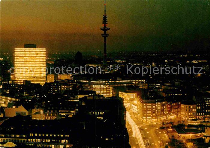 HAMBURG  CITY City mit Jungfernstieg und Fernsehturm
