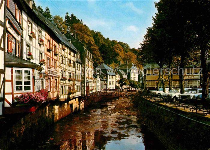 Monschau Montjoie NRW Fachwerkhaeuser an der Rur