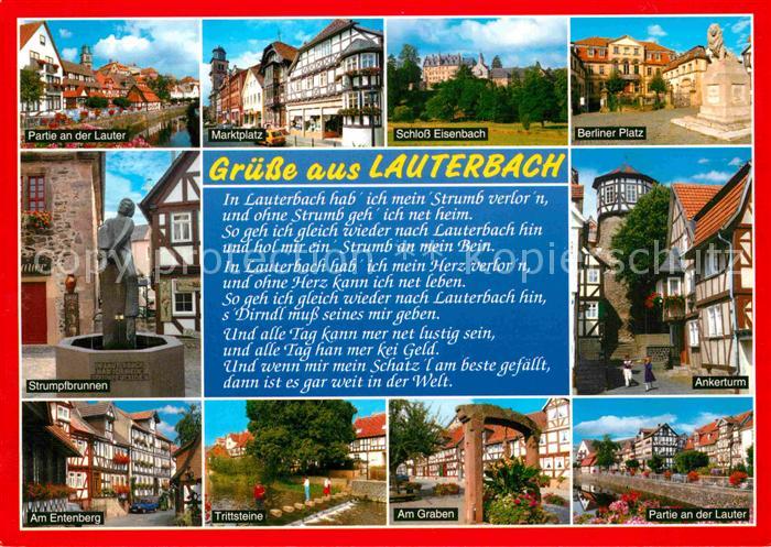 Lauterbach Hessen Lauterpartie Markt Schloss Eisenbach Berliner Platz Strumpfbru