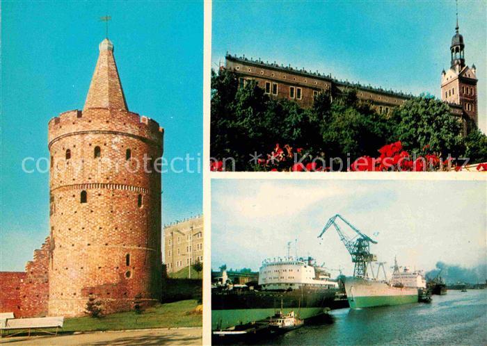 Szczecin Stettin Gotycka Baszta Zamek Ksiazat Pomorskich Stoczni Szczecinskiej