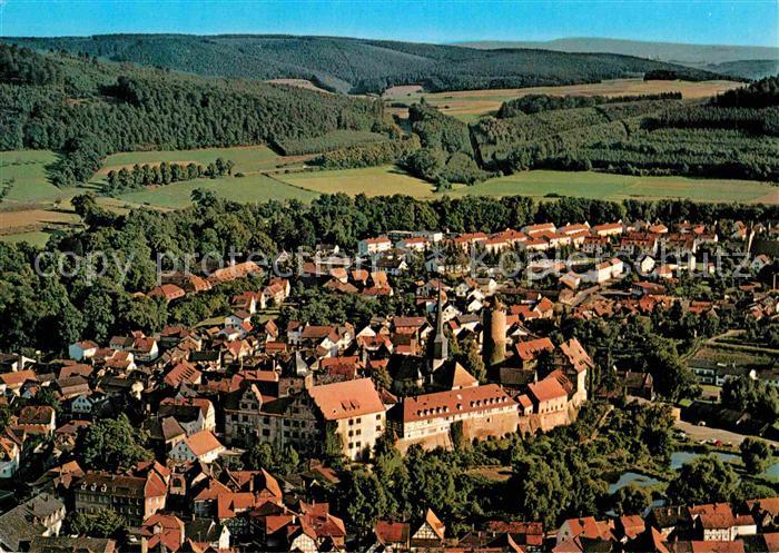 Schlitz Hessen Fliegeraufnahme mit Burg