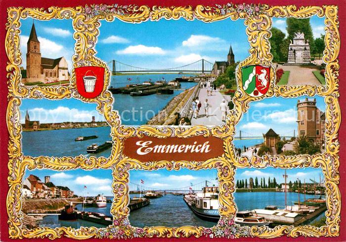 Emmerich Rhein Kirche Bruecke Monument Schloss Hafen