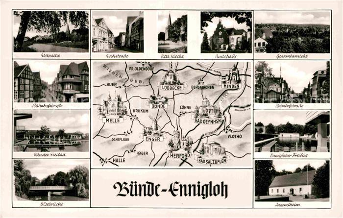 Ennigloh Gesamtansicht Eichstrasse Freibad Bahnhofstrasse Jugendheim