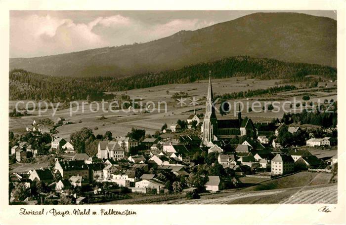 Zwiesel Niederbayern Gesamtansicht Kirche