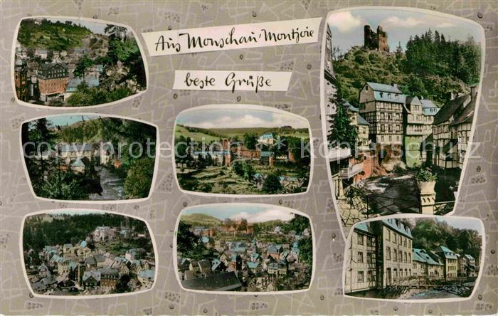 Monschau Montjoie NRW Ruine Haller Teilansicht Gesamtansicht