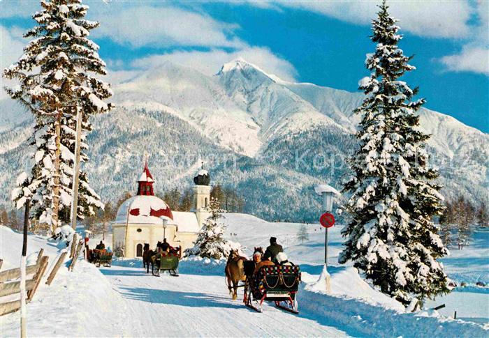 Seefeld Tirol Schlittenfahrt von Moesern Reitherspitze