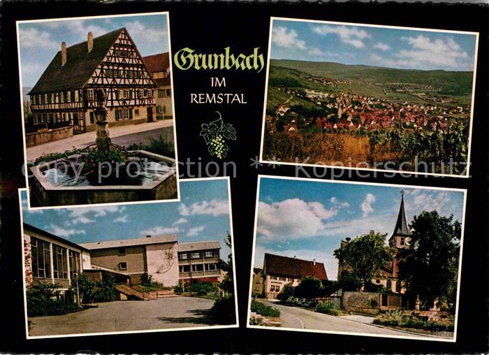 Grunbach Remshalden Fachwerkhaus Kirche Gesamtansicht