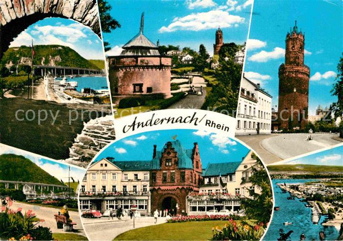 Andernach Rhein Rheinland-Pfalz Turm Stadttor Rheinufer