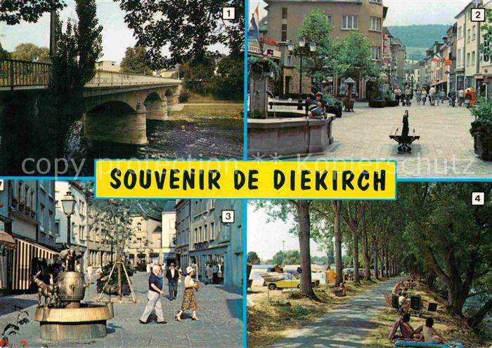Diekirch Pont sur la Suere Zone pietonne Iselsbur Camping