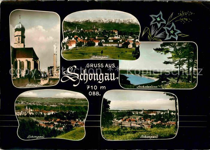 Schongau Lechstausee Kirche Teilansicht