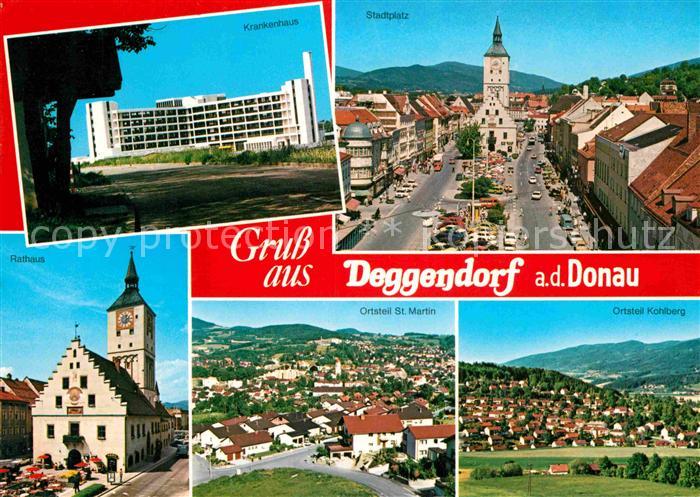Deggendorf Donau Krankenhaus Rathaus Sankt Martin Kohlberg Stadtplatz