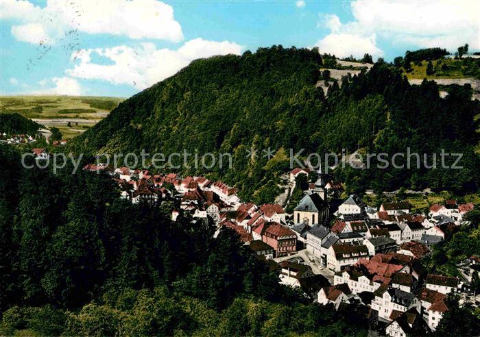 Berneck Bad Blick von der schoenen Aussicht