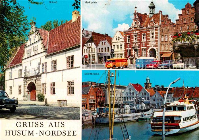 Husum Nordfriesland Schloss Schiffbruecke Marktplatz