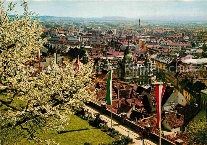 Graz Steiermark Blick vom Schlossberg gegen Sueden