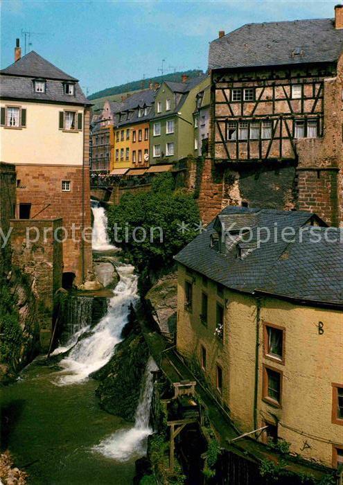 Saarburg Saar Wasserfall mit alter Muehle