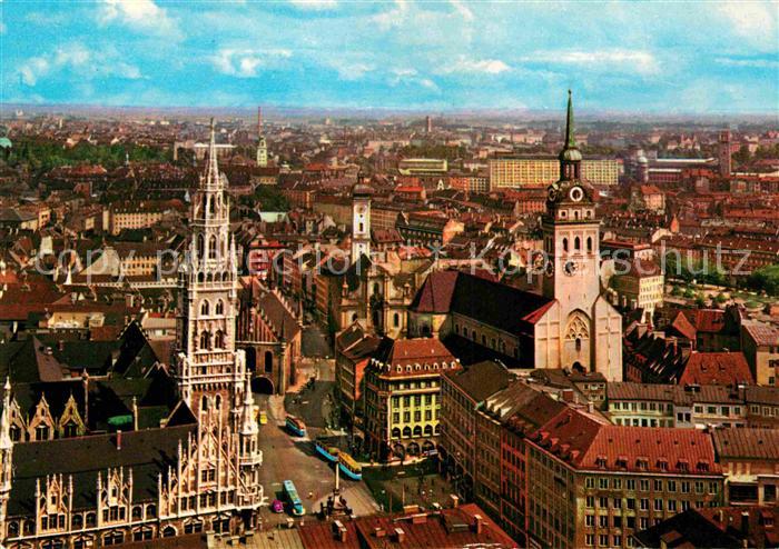 Muenchen Bayern Frauenkirche Rathaus Sankt Peter