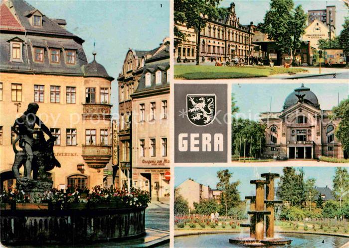 Gera Erker Stadtapotheke Puschkinplatz Theater Dahliengarten