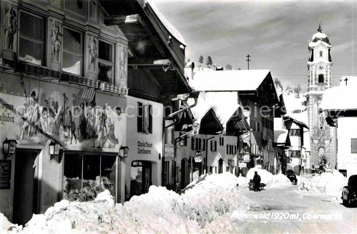 Mittenwald Bayern Obermarkt Winter