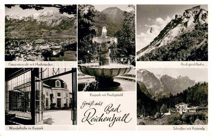 Bad Reichenhall Wandelhalle Kurpark Hochstaufen Predigtstuhl Brunnen Schroffen
